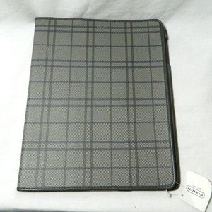 Coach $148 62124 iPad Case Gray Plaid NWT